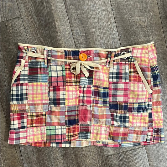 Plaid Patchwork Skirt